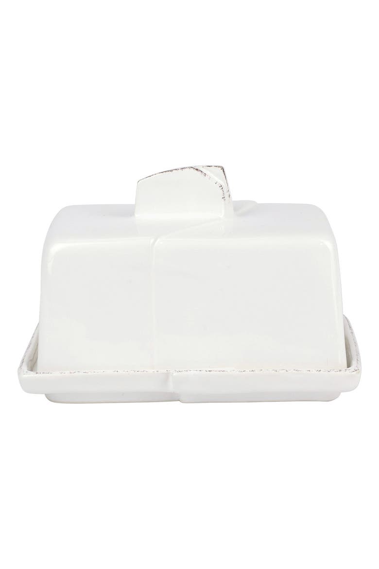 Lastra Butter Dish, Main, color, WHITE