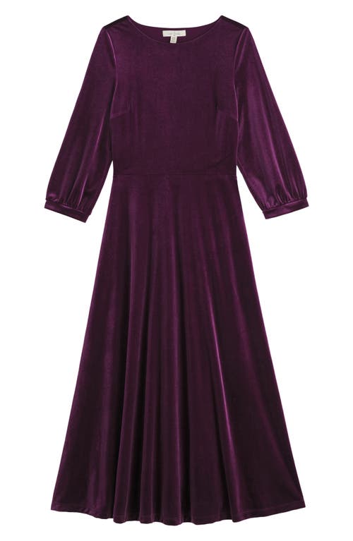 Seasalt Cornwall Oak Cottage Velvet Midi Dress In Purple