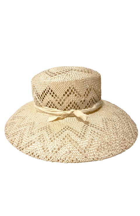 Audrey Open Weave Straw Hat