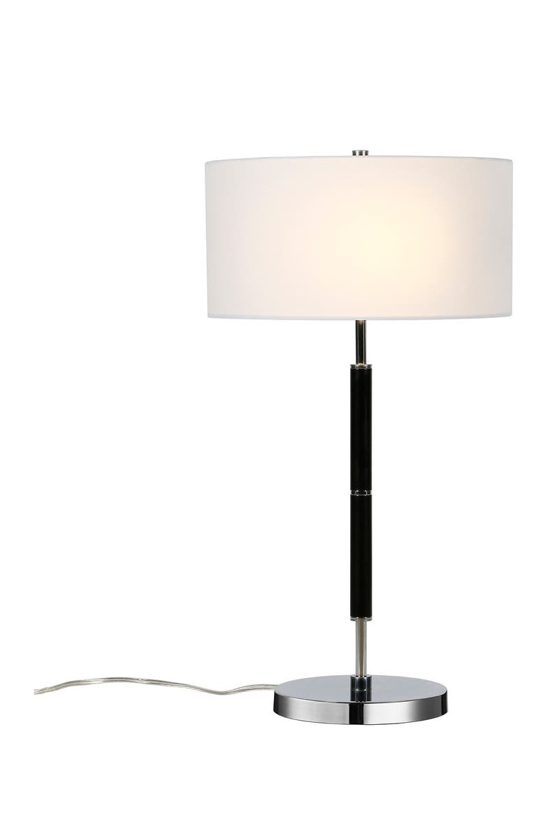 ADDISON AND LANE Simone Polished Nickel & Black Table Lamp, Main, color,