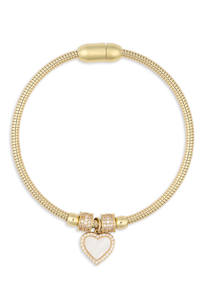 Sena Heart Charm Braclet, Main, color, GOLD