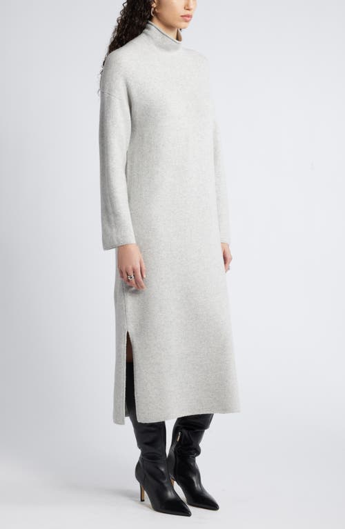 NORDSTROM NORDSTROM MOCK NECK LONG SLEEVE WOOL & CASHMERE BLEND SWEATER DRESS