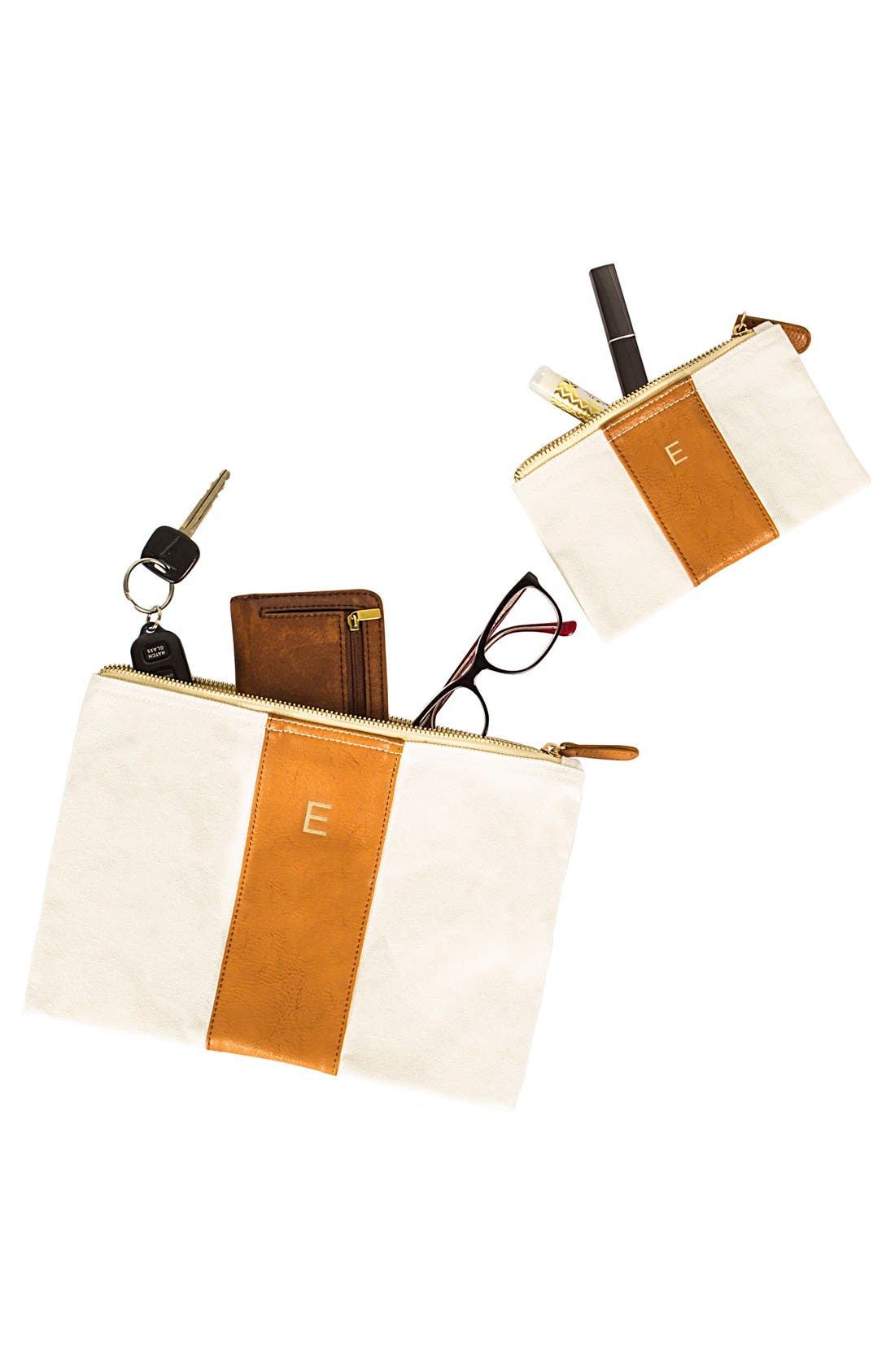 Cathy's Concepts Personalized Faux Leather Clutch, Alternate, color, 