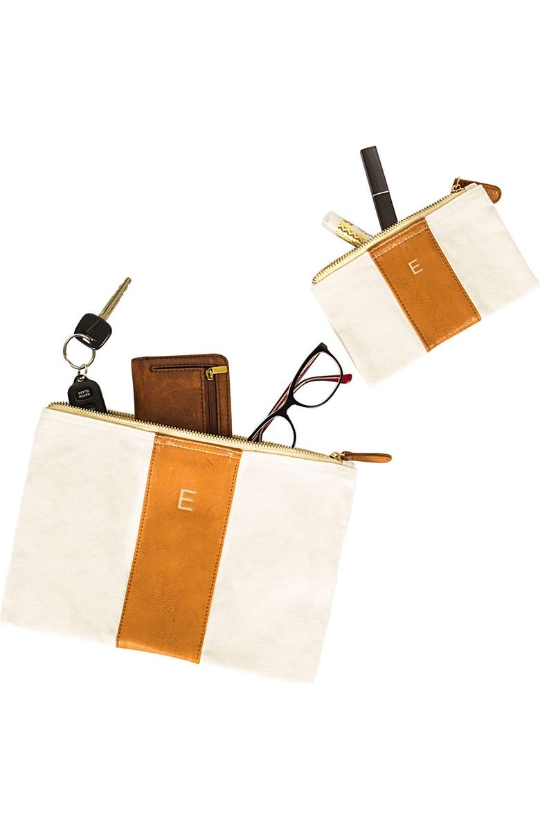 Cathy's Concepts Personalized Faux Leather Clutch, Alternate, color,