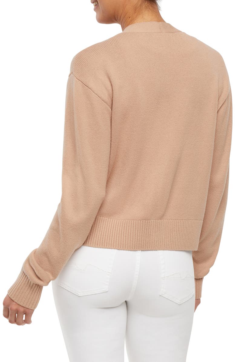 Three Dots Margaret Cardigan, Alternate, color, Light Taupe