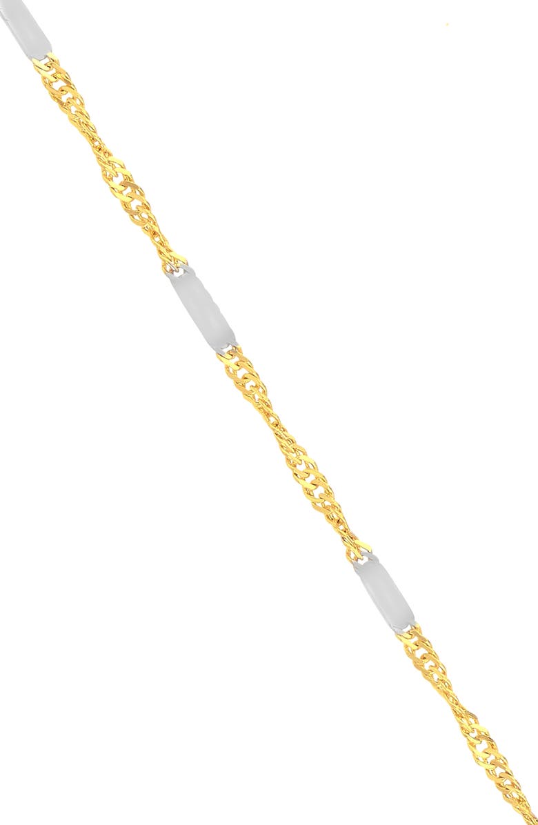 HAWLEY ST Two-Tone 14K Gold Bar Station Chain Necklace, Alternate, color,