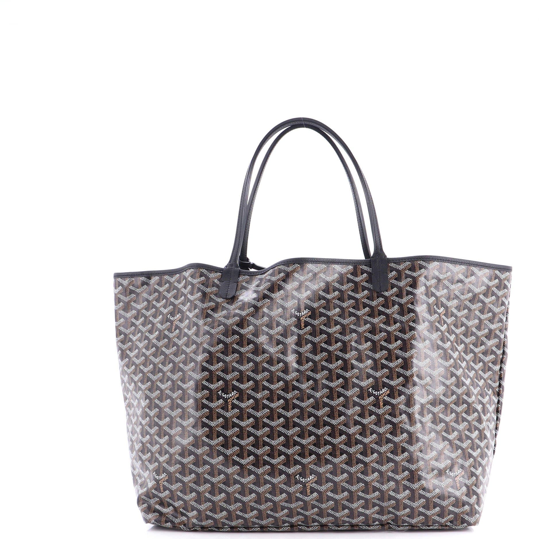 Pre-Owned Goyard Saint Louis Tote Coated Canvas GM, Alternate, color, Black