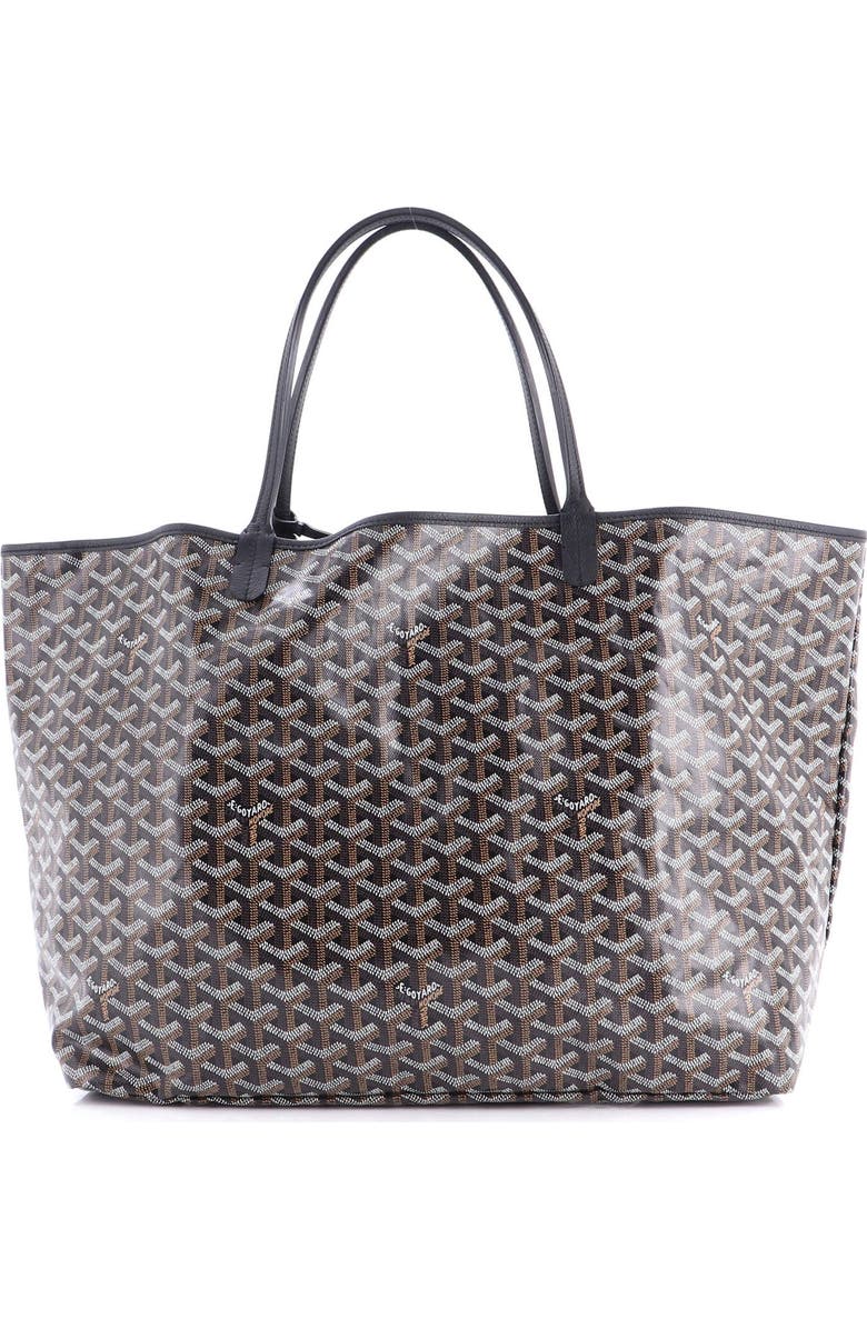 Pre-Owned Goyard Saint Louis Tote Coated Canvas GM, Alternate, color, Black