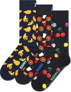 Happy Socks Assorted 3-Pack Crew Socks