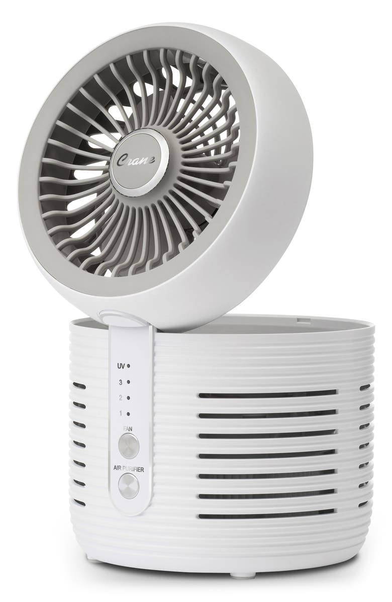 Crane Air Desktop Air Purifier, Alternate, color, White