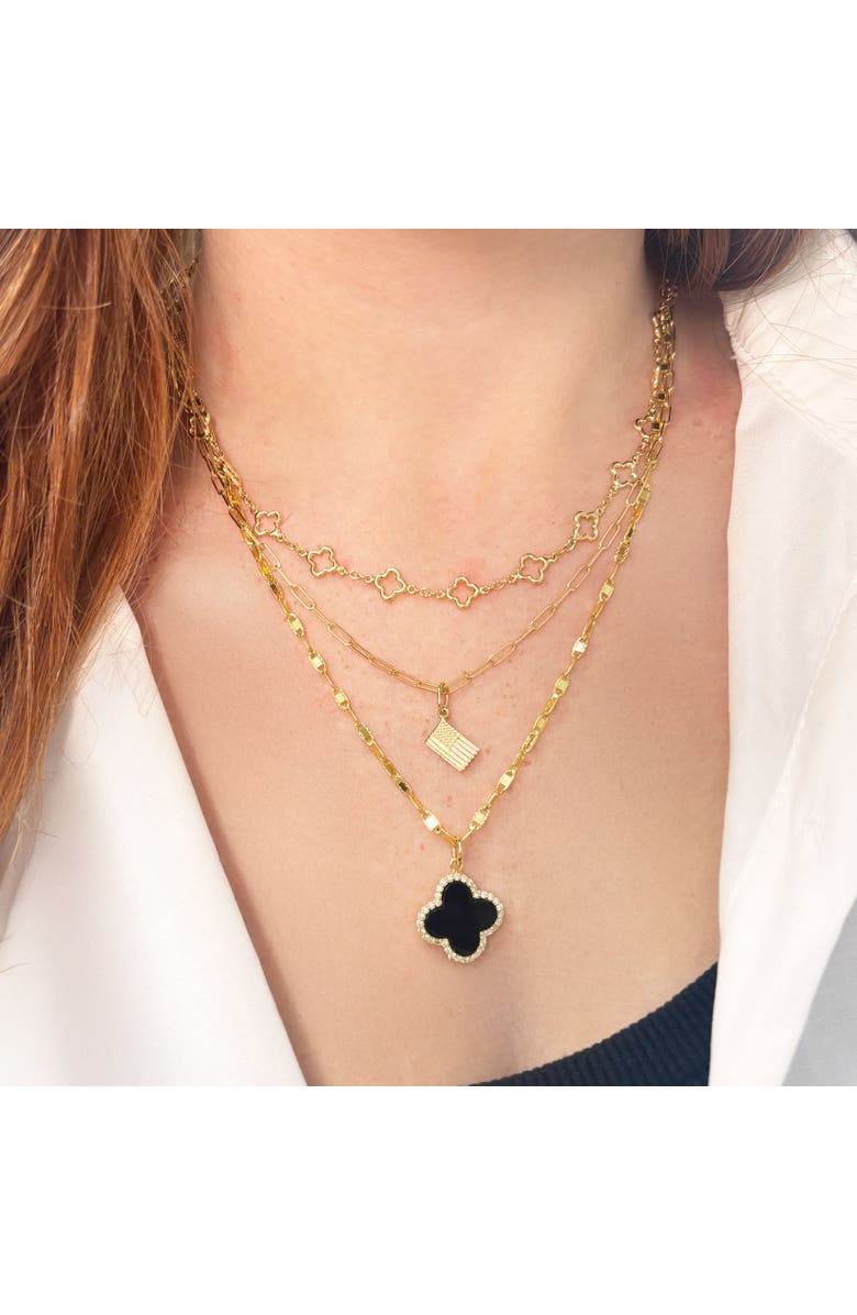 The Lovery Fine Jewelry Mini Gold USA Flag Charm, Alternate, color, Yellow Gold