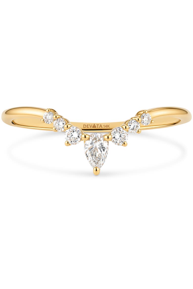 Tiara Lab Grown Diamond Ring in 14K Gold, Main, color, Yellow Gold