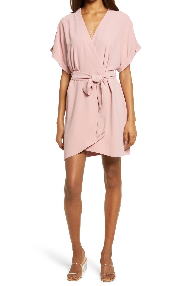 Dolman Wrap Dress, Main, color, MAUVE