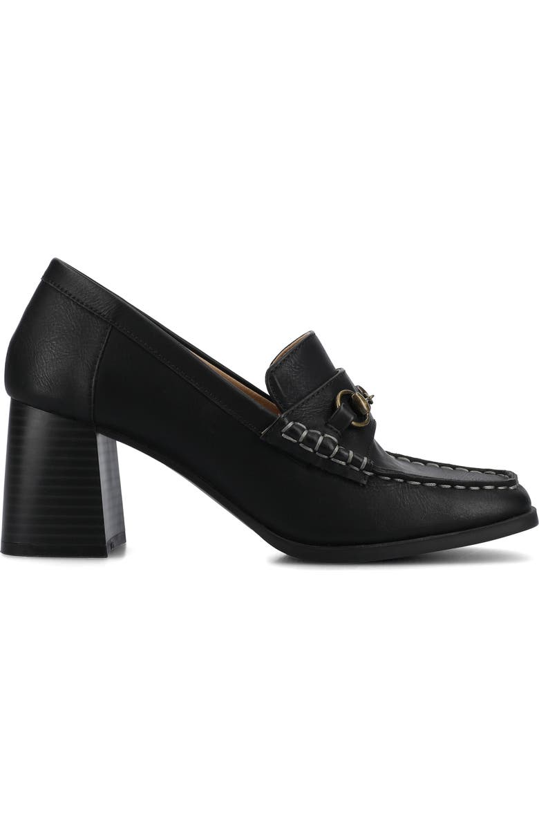 Journee Collection Aisha Moc Toe Loafer Pump, Alternate, color, Black