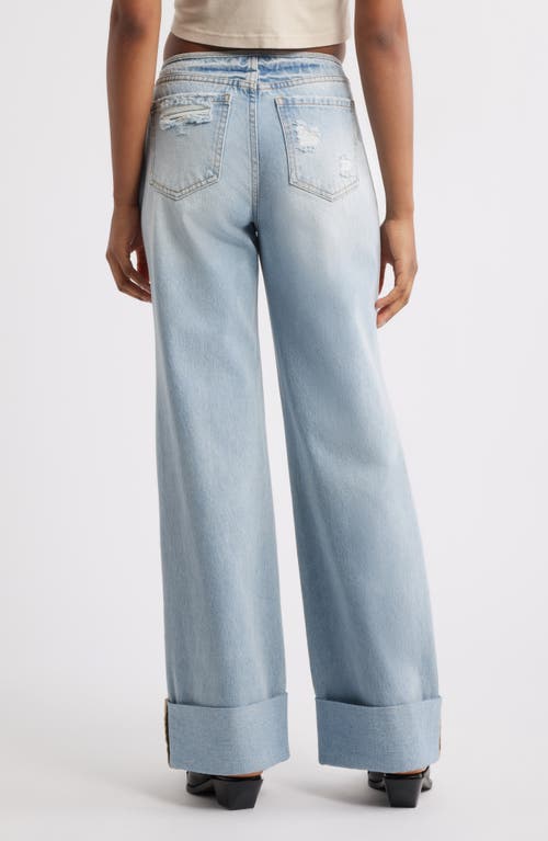 PTCL PTCL ELOWEN DISTRESSED CUFFED WIDE LEG JEANS
