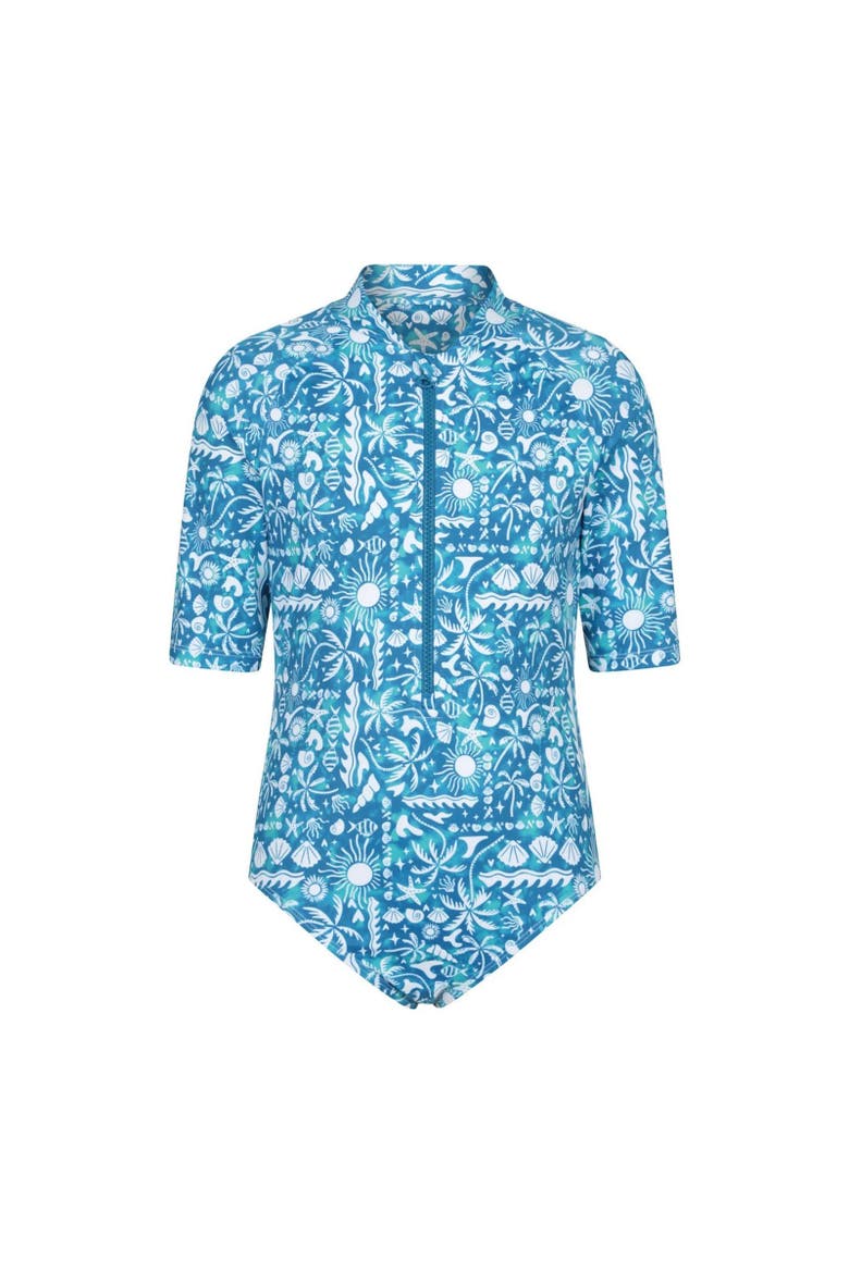 Mira Sealife Rash Guard Swimsuit, Main, color, Blue