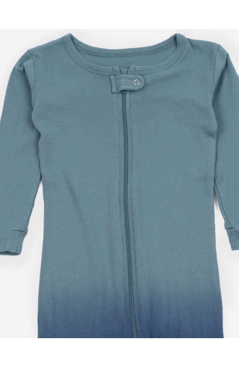 Leveret Kids Footed Tie Dye Cotton Matching Family Pajamas, Alternate, color, Tie Dye Blue