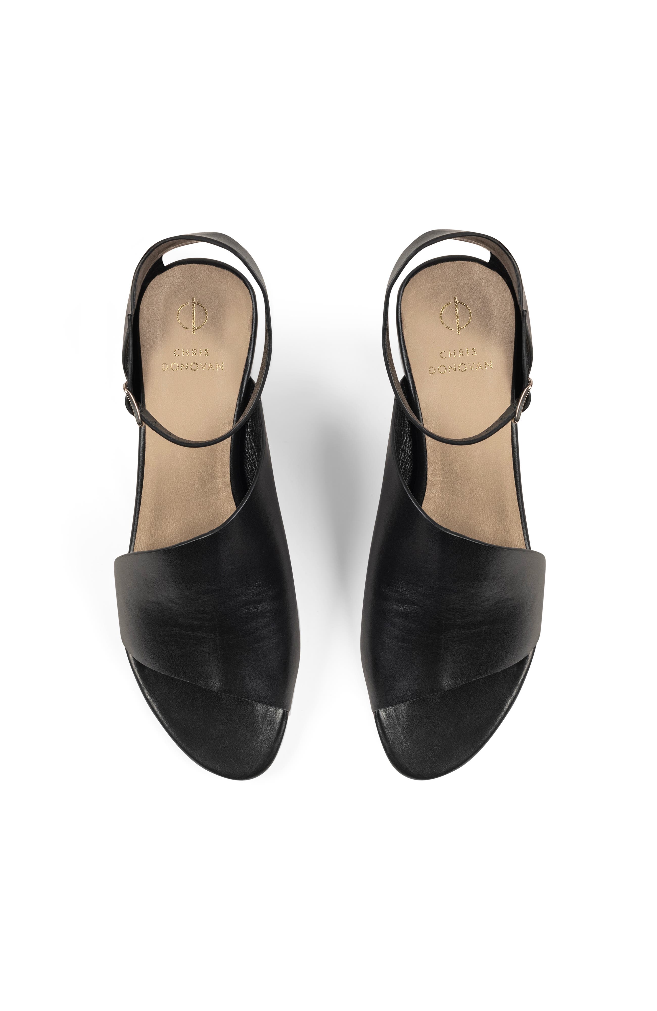 Chris Donovan Footwear Flourish Sandal, Alternate, color, Black