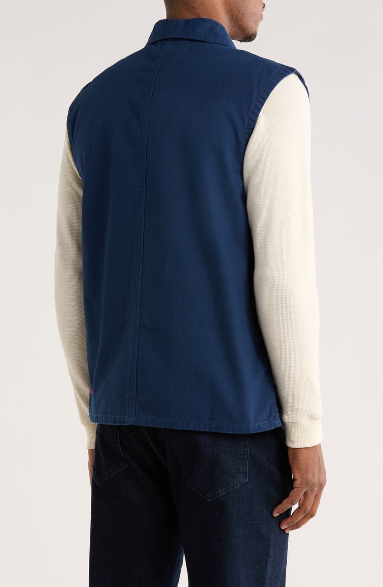 Imperfects Organic Cotton Canvas Shepherds Vest, Alternate, color, Banks Street Blue