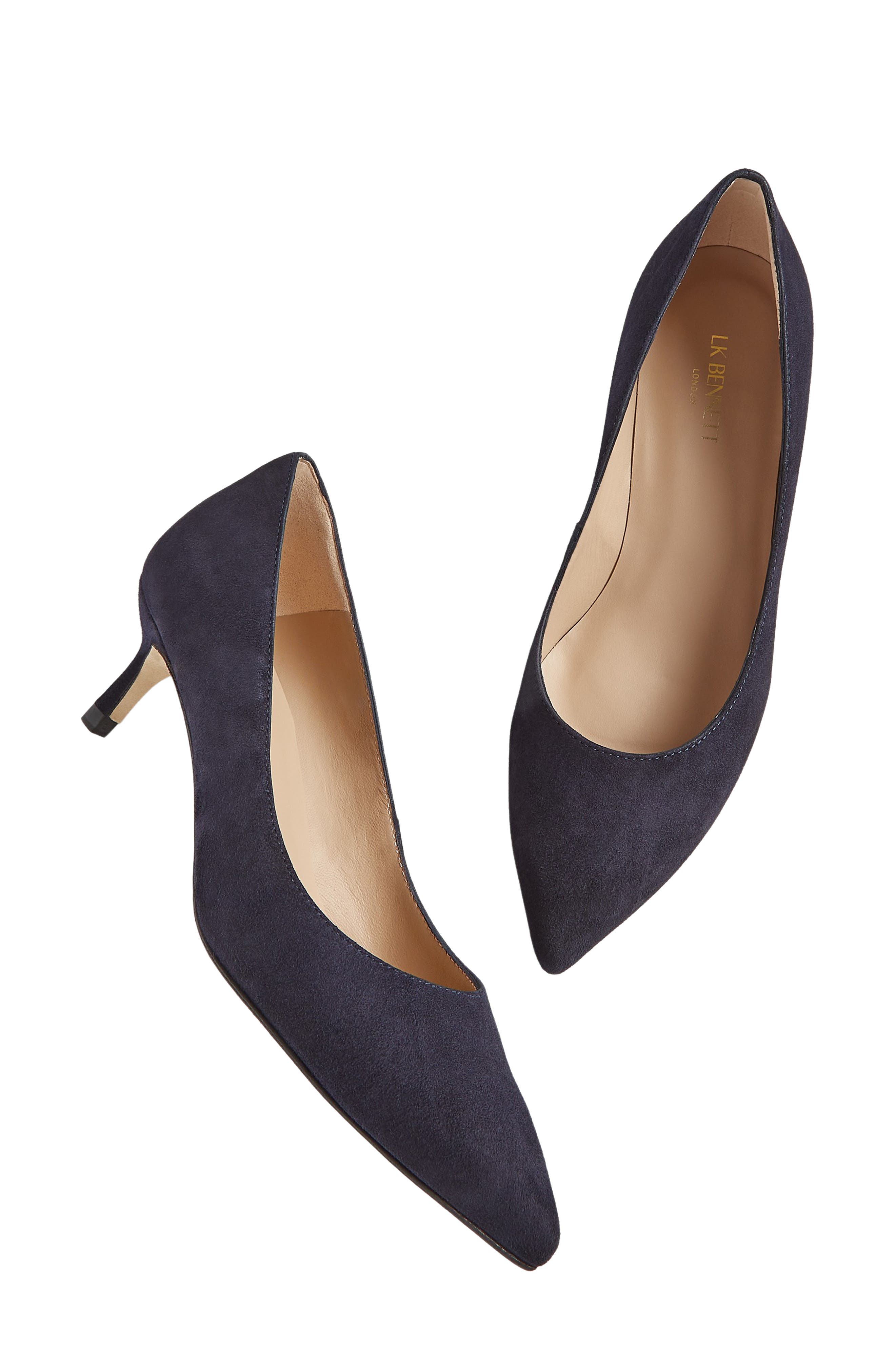 LK Bennett Audrey Pointed Toe Pump, Alternate, color, Navy