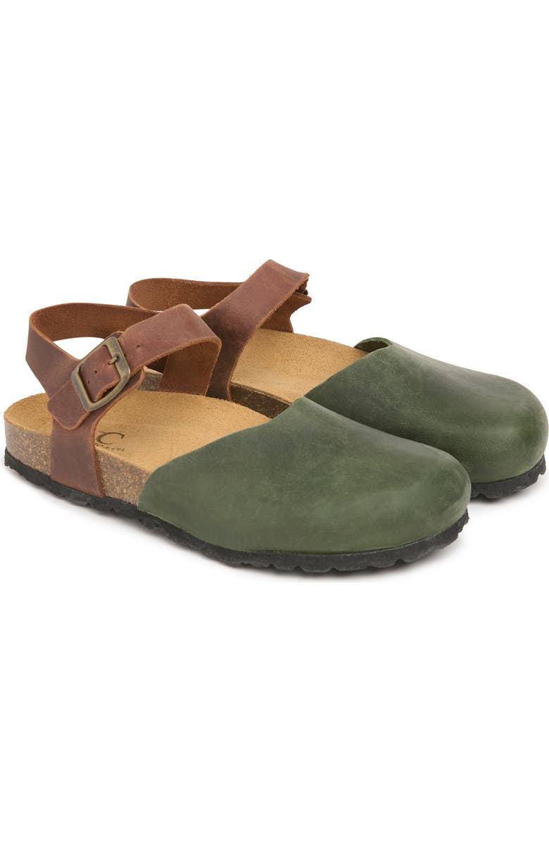 Celtic & Co. Closed Toe Sandal, Alternate, color, Olive / Tan