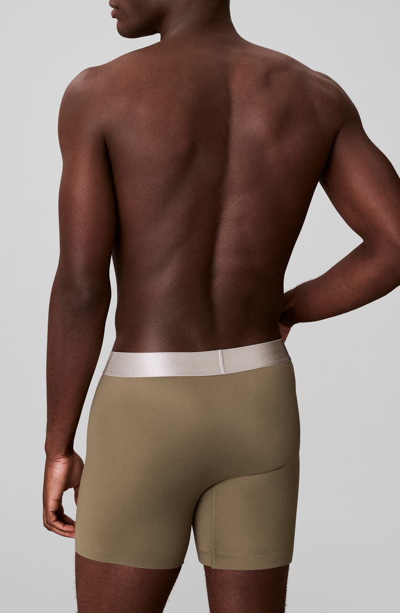 Calvin Klein Brushed Microfiber Jersey Boxer Briefs, Alternate, color, Brush Green