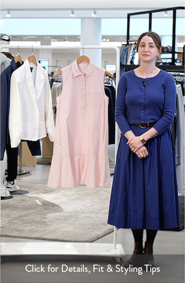 Marina Sleeveless Cotton Shirtdress, sales video thumbnail