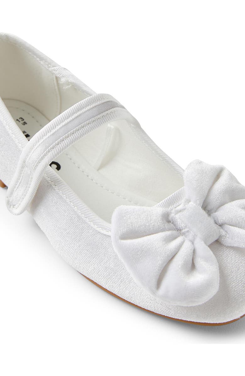 Cotton On Kids Kid's Olivia Ballet Flat, Alternate, color, White Velvet