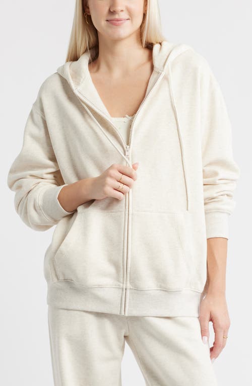 Bp. Oversize Zip Fleece Hoodie In Neutral