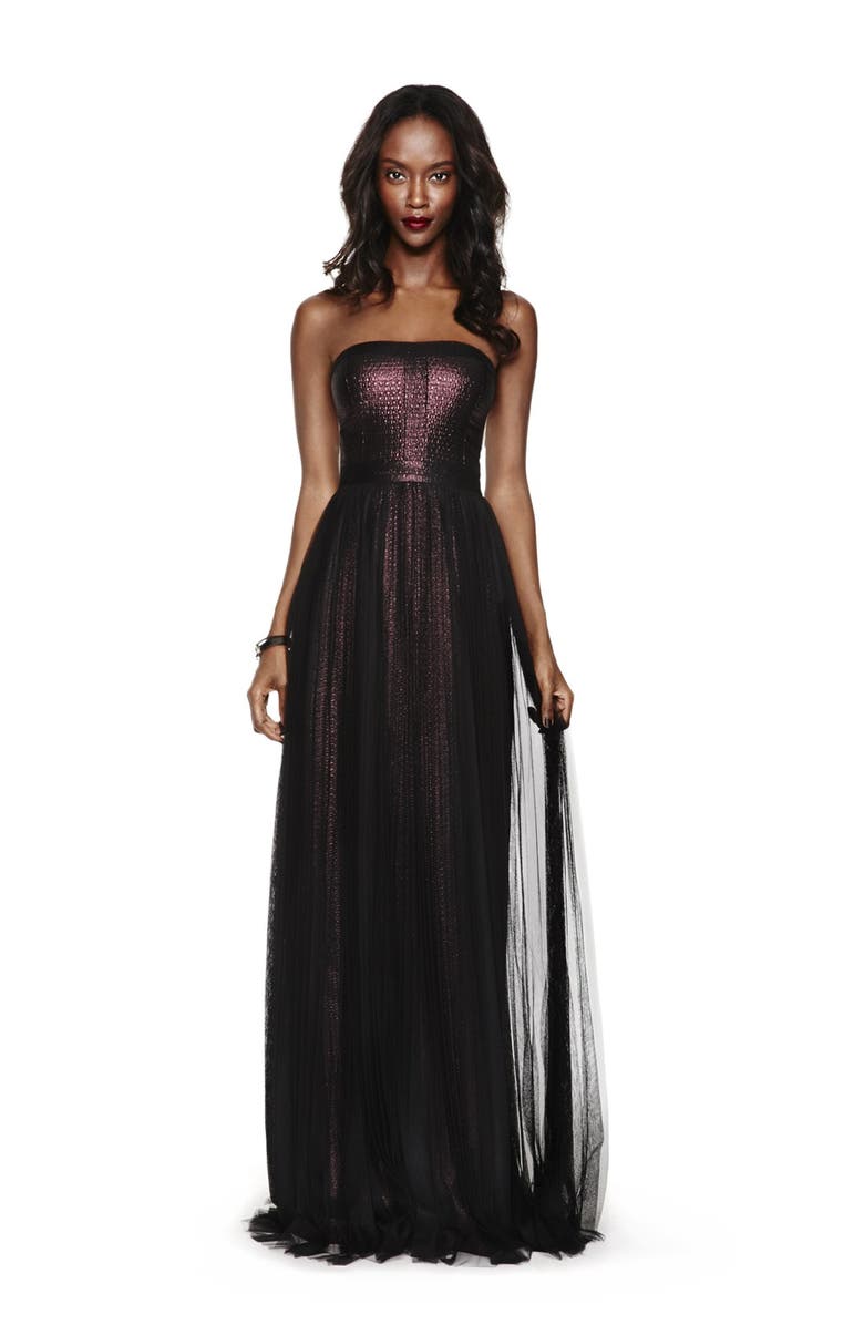 Adrianna Papell Shimmer Jacquard Gown, Alternate, color, 