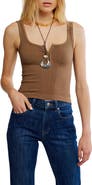 Free People Simply Soft Cotton Blend Tank