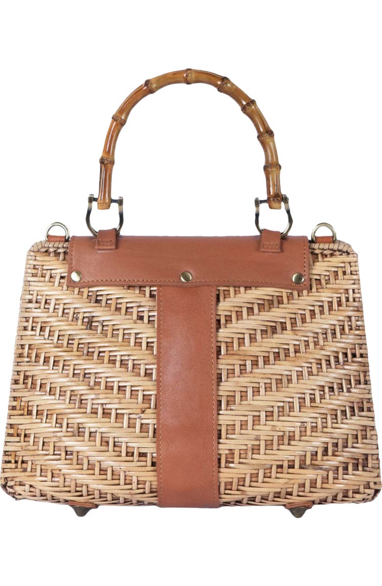 Jelavu Jackie Rattan Handbag, Alternate, color, Tan