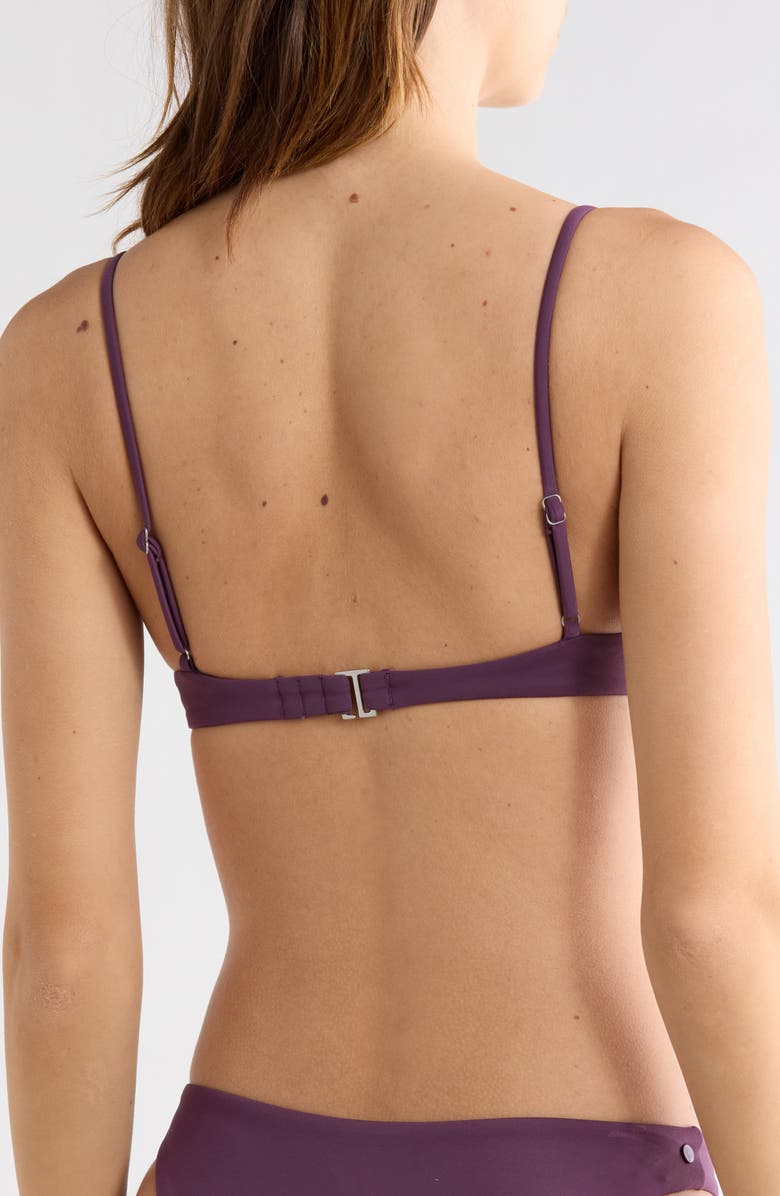 Volcom Simply Seamless Twist Front Bikini Top, Alternate, color, Mulberry