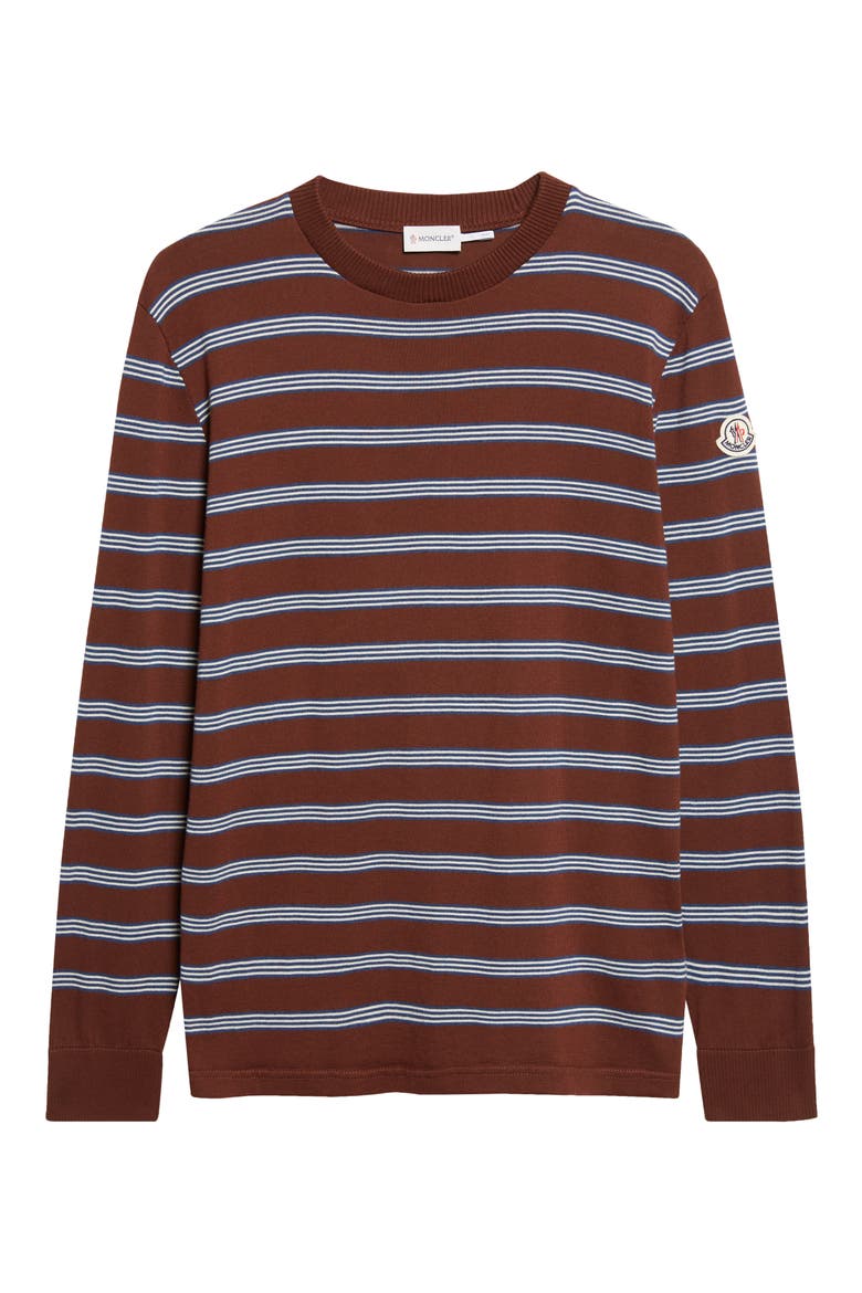 Stripe Long Sleeve T-Shirt, Alternate, color, BROWN