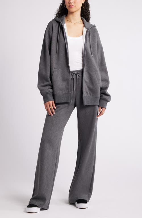 Bp. Oversize Zip Fleece Hoodie In Gray