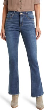 Wit & Wisdom 'Ab'Solution Frayed High Waist Bootcut Jeans