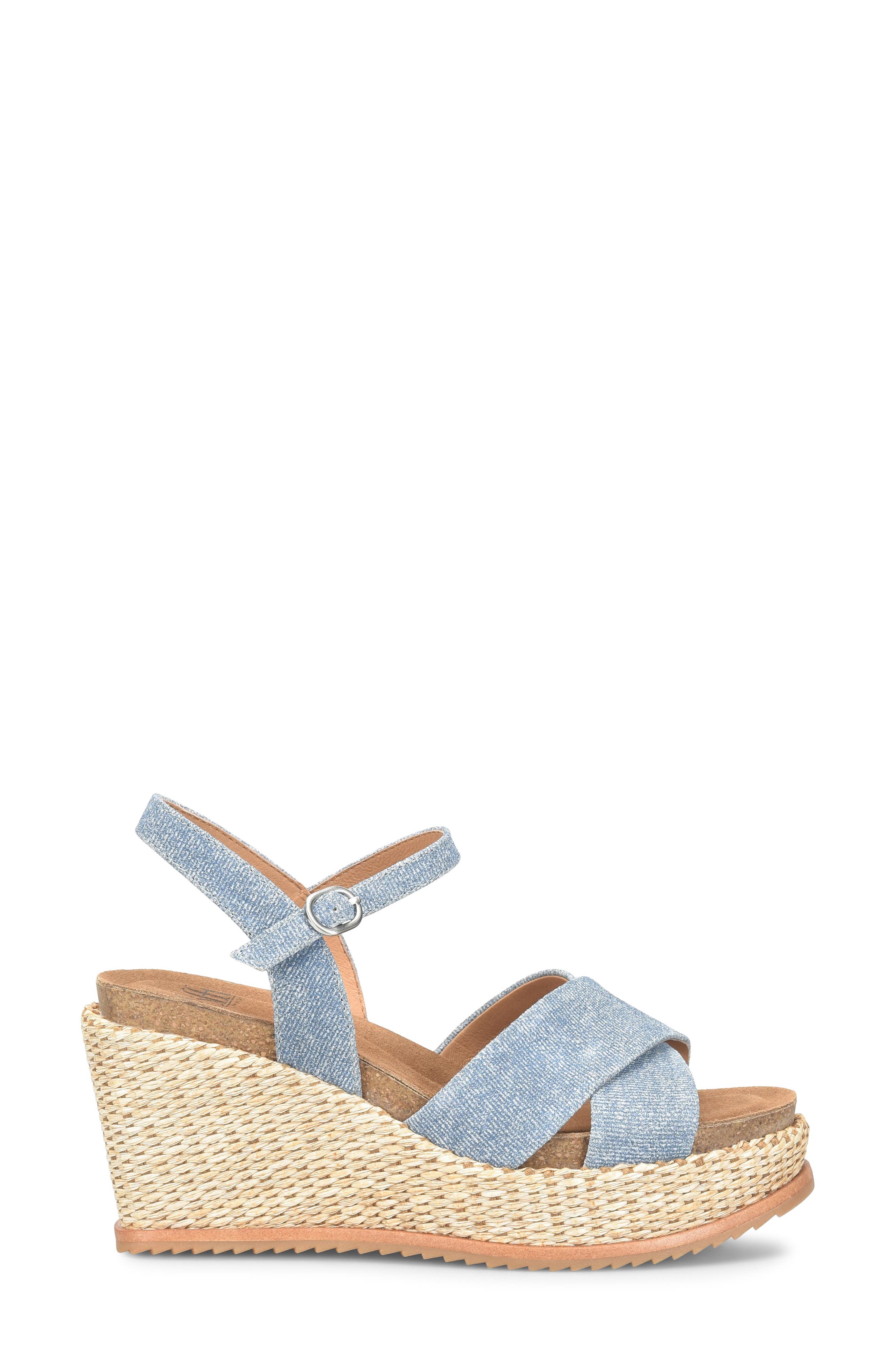 Diana Espadrille Platform Wedge Sandal, Alternate, color, BLUE
