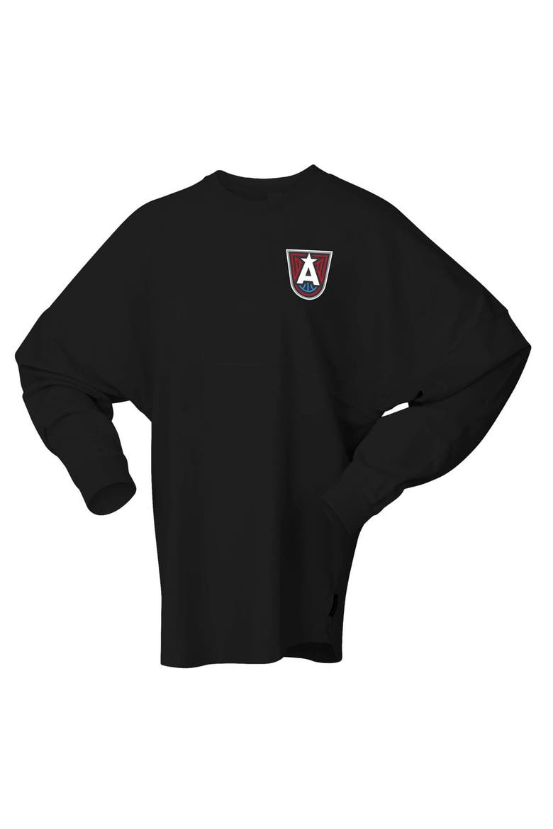 Women's Spirit Jersey Black Atlanta Dream Oversized Preppy City Long Sleeve T-Shirt, Alternate, color, Black