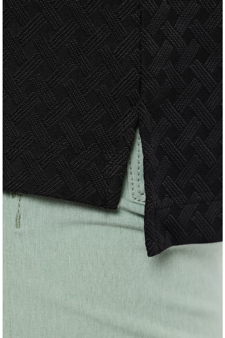 Elias Basket Weave Polo, Alternate, color, BLACK