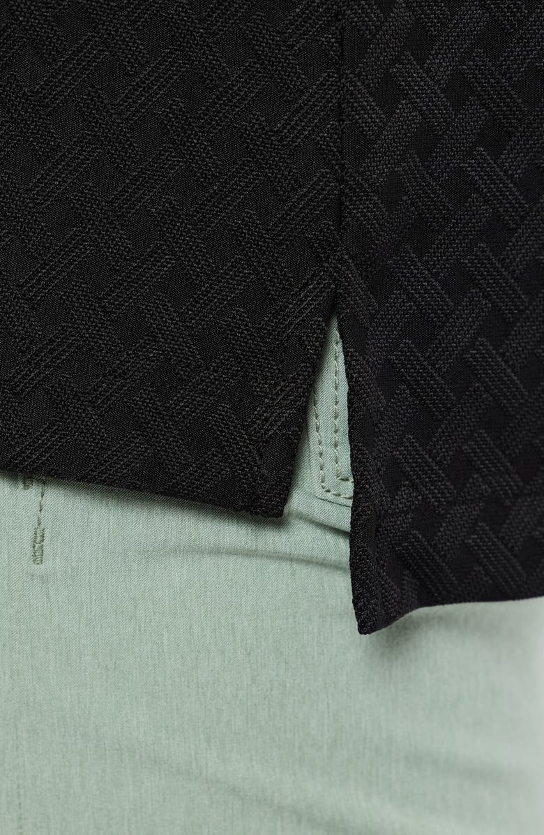 Robert Graham Elias Basket Weave Polo, Alternate, color, Black