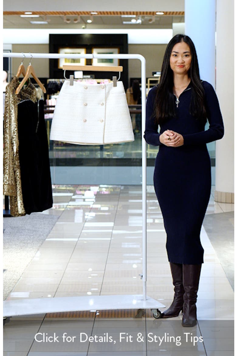 Rosario Wool Blend Tweed Wrap Miniskirt video