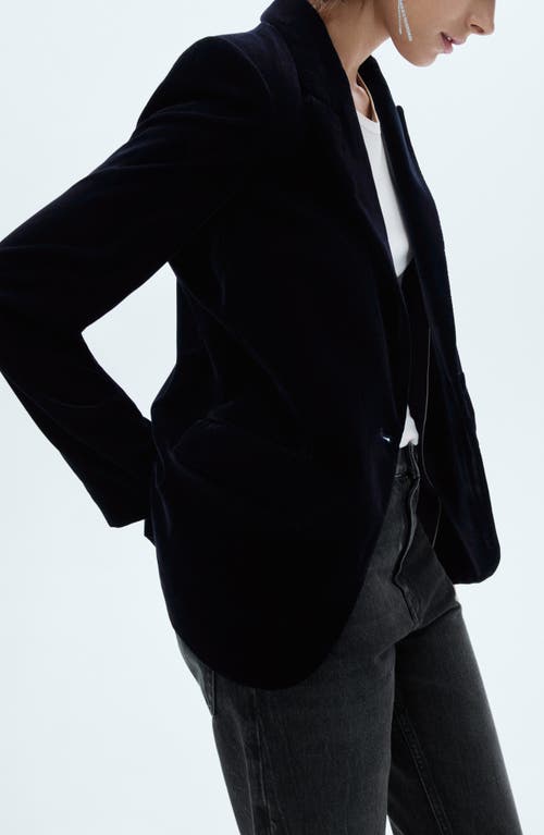 Mango Structured Velvet Blazer