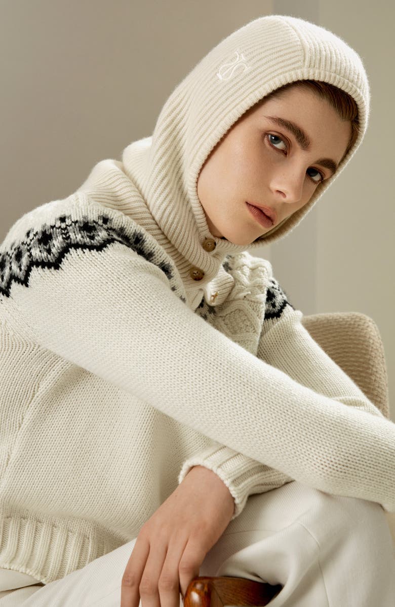 Lilysilk Cashmere Balaclava, Alternate, color, White