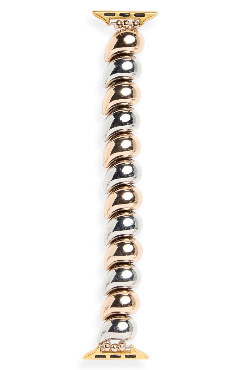 NORDSTROM RACK Teardrop Link Apple Watch<sup>®</sup> Watchband, Alternate, color, Silver- Gold