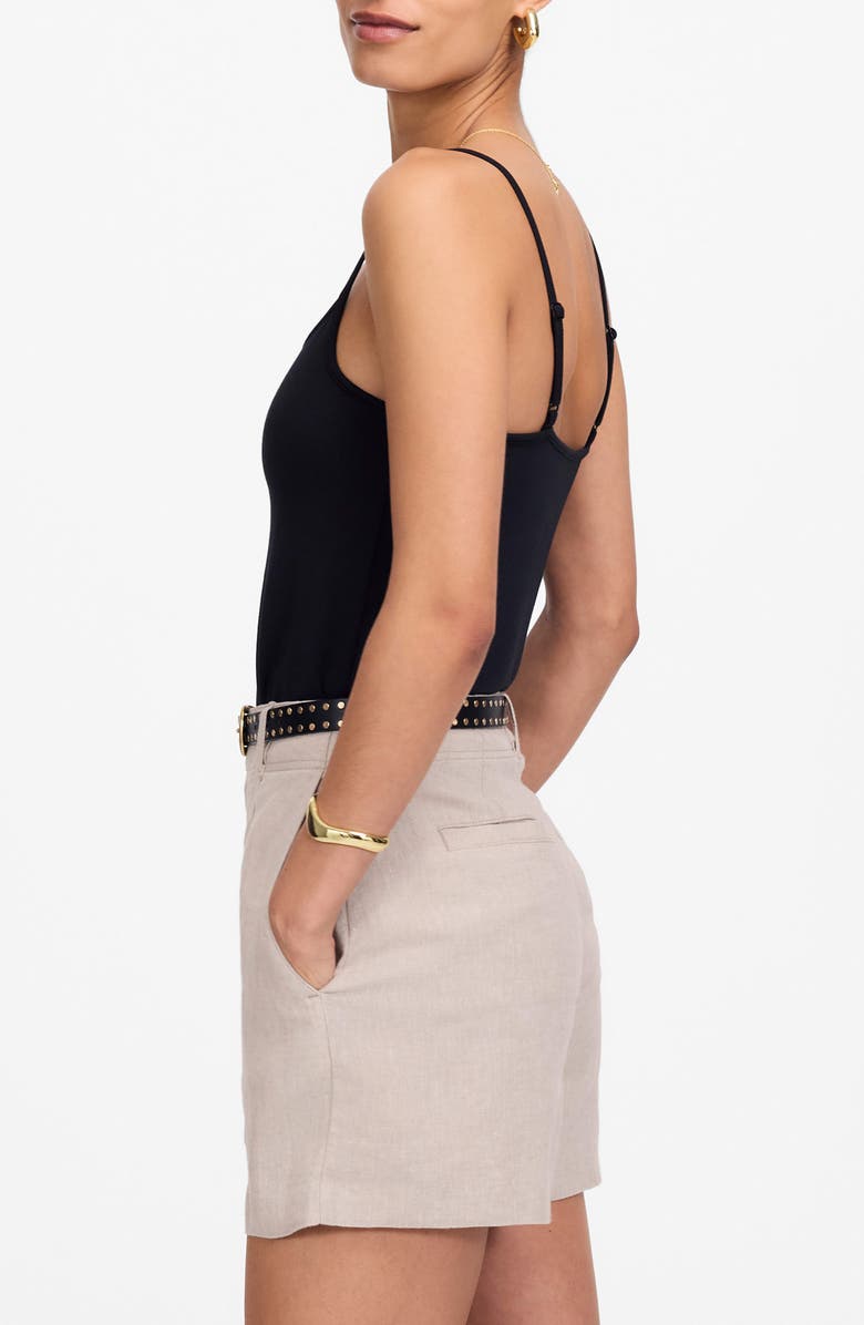 Madewell Linen Trouser Shorts, Alternate, color, Oat Color Linen