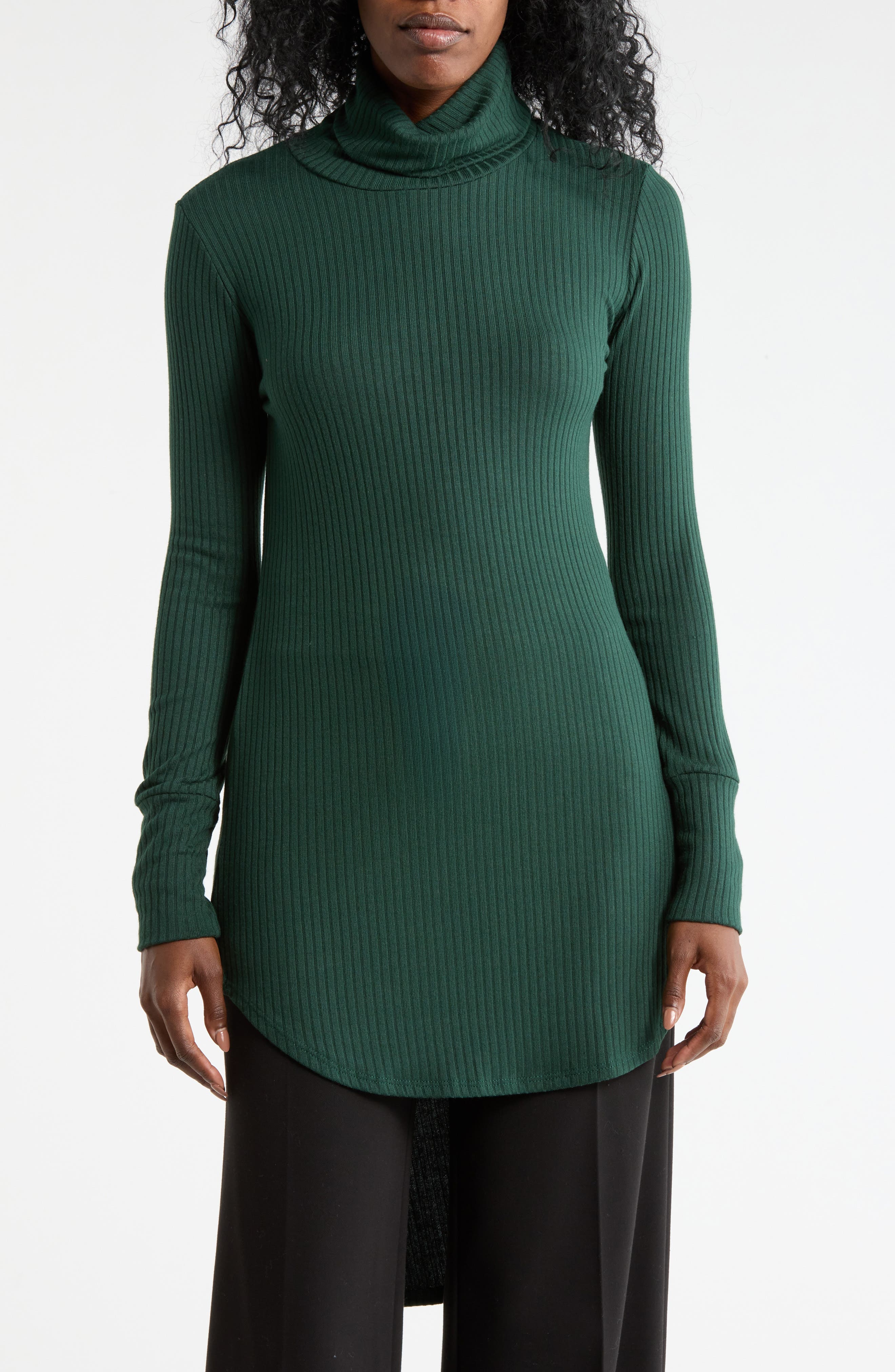 Turtleneck High-Low Tunic Sweater - image 3