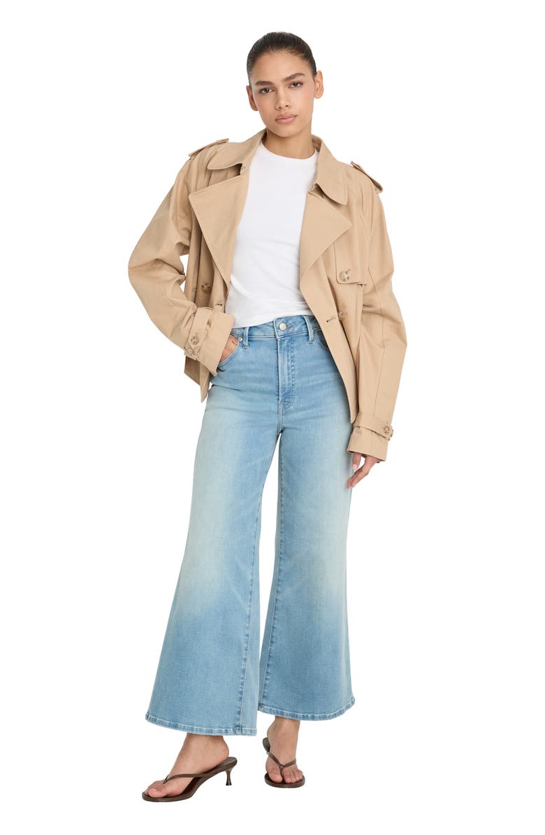 Good American Soft-Tech Good Waist Crop Palazzo Jeans, Alternate, color, Indigo1225