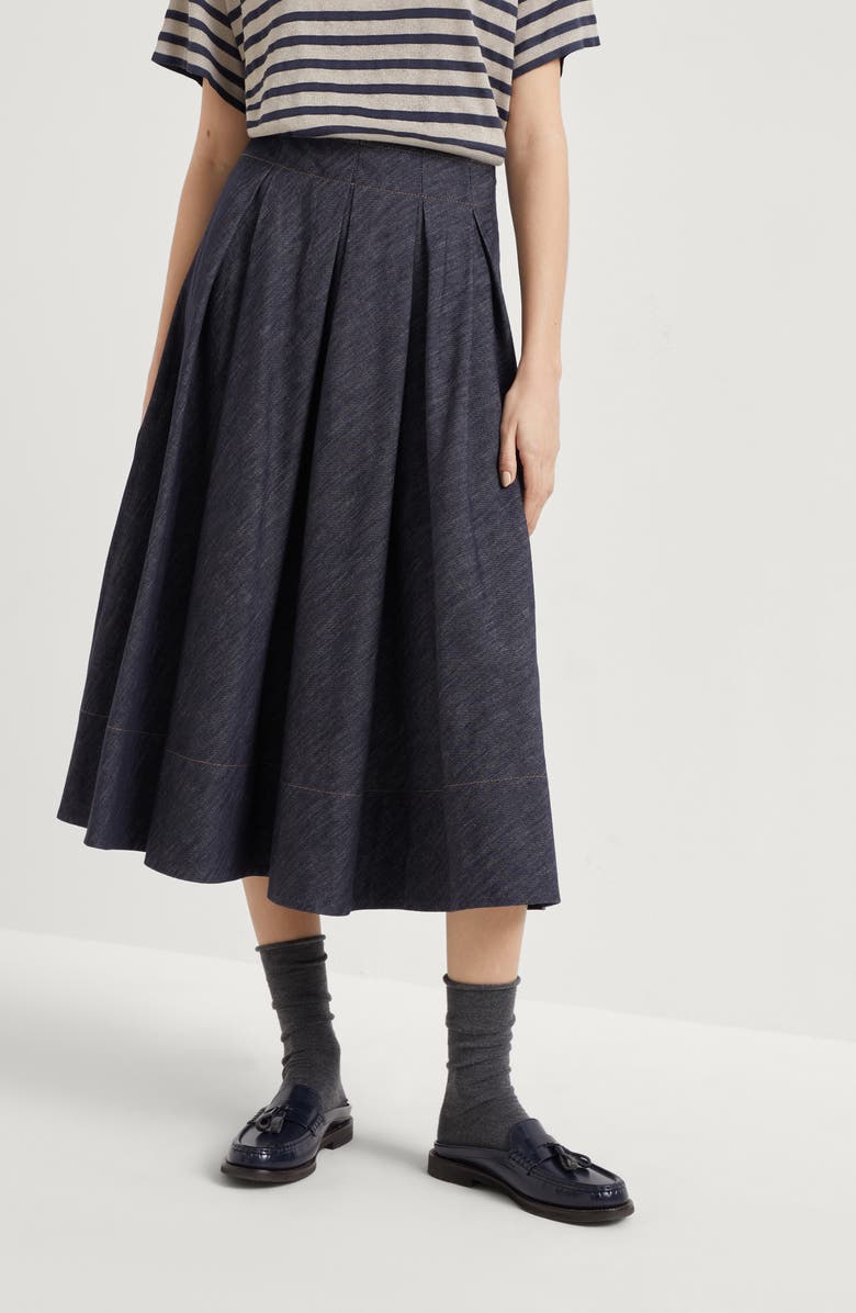 Brunello Cucinelli Pleated Circle skirt, Alternate, color, 