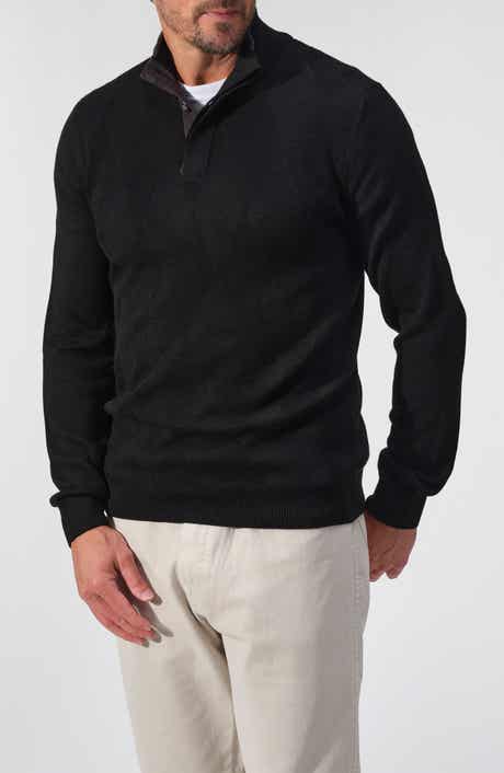 Merino Wool Button Pullover Sweater