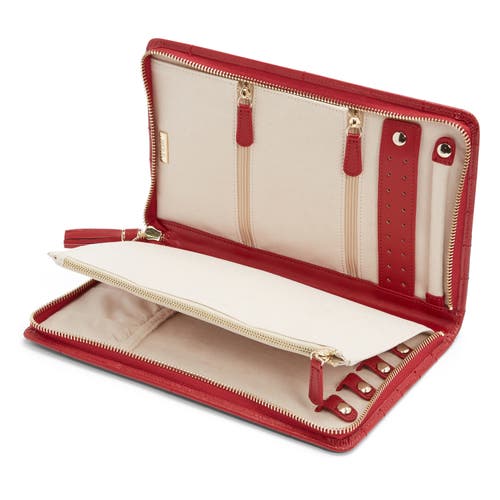 Wolf Caroline Large Jewelry Portfolio In Red